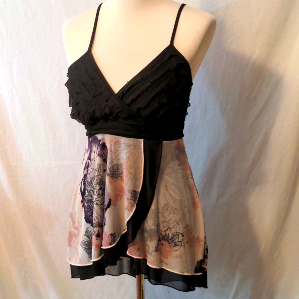 3 For 9$ V Neck Floral Strap Date Night Tank